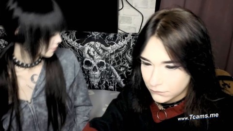 Goth Duo’s Intimate Edging Session Turns into Passionate Blowjob
