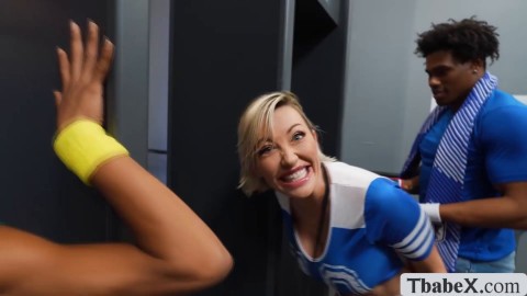 Lucky soccer fan fucks the ass of TS security