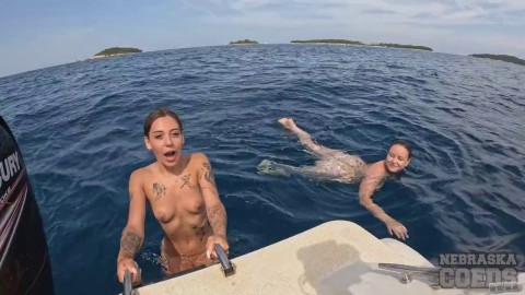 Abbie Storm Dora The Explorer Makes Lesbian Love With Vanessa Klein On The Boat Sensual Sex