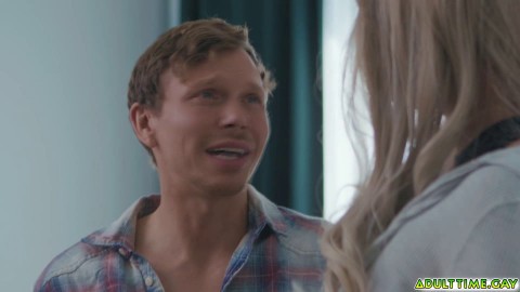 Femboy Axelle Rose needs help with while Ethan Chase is there