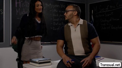 Sucking my teachers BBC to pass my college
