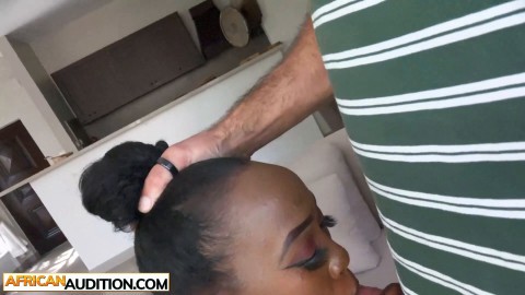 Black teen from Africa fully exploited during a model casting