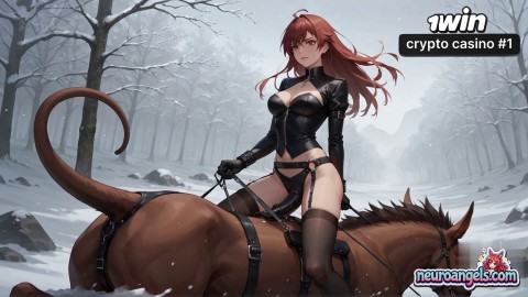 Snowy Whipping Bliss: Red Uniform Sensation