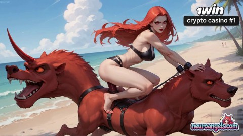 Sweaty Redhead Gets a Hard, Dirty Gangbang on the Beach - NSFW!