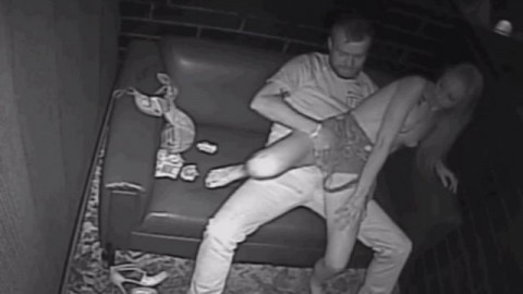 Skinny Blonde Stripper Grinds Lucky Dude