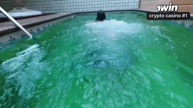 Naughty and steaming dark haired loves to display off in the motel pool - Subscribe