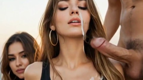 Cum on my face from a lovescape Pornstar