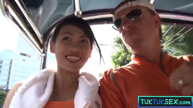 Tiny Thai teen picked up in a Tuk Tuk and fucked hard after