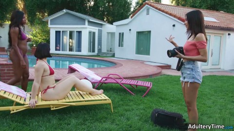 Hot Outdoors Interracial Lesbian 3Way Lucy Lotus Nicole Kitt And Natalie Brooks