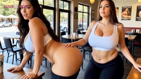 Curvy Woman Gets Intimate In Cafг© Ai Creation Eating Pussy