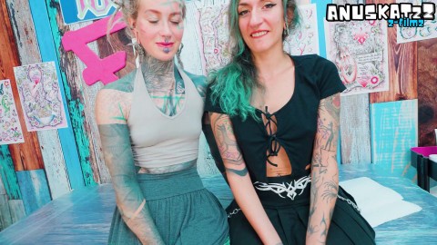 friend's tattoo session becomes anal tic porn