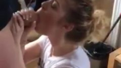 Brother getting blowjob from his sister