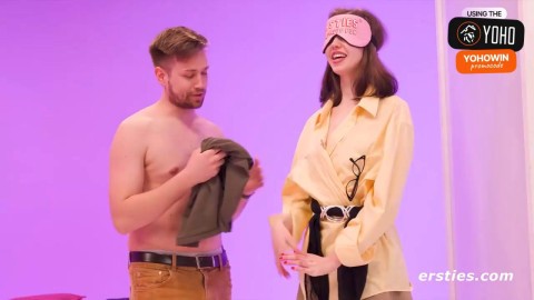 Amateur dark-haired gamer wins a jaw-dropping massage and gonzo romp session