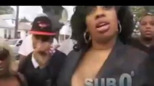 black slut fucks room full of goon blacks Video