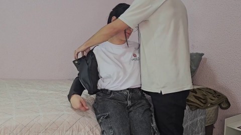 College Student Negotiates Grades With Professor Inside The Car Cock Too Thick