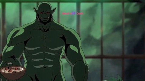 Nagi gets eaten out then wrecked in a raw orc & goblin gangbang