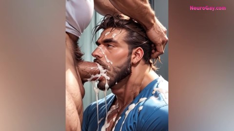 Hot Muscle Cops and Football Players in Intense Gay Gangbang and Cumshot Scenes