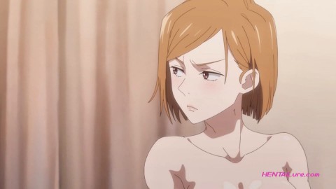 Busty classmate undresses slow & spreads on carpet for raw fast fuck • JJK #1 Parody