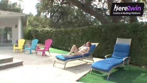 Blonde girl gives a super-fucking-hot oral pleasure to his enormous dick