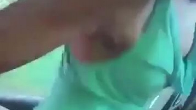 Slut fuck cowgirl reverse while hes driving