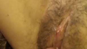 Hairy pussy creampie anal sex