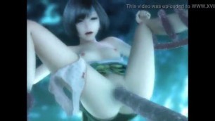 Awesome Anime com Yuffie in tentacle from FF7 Final Fantasy VII hentai porn