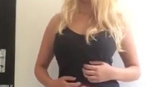 Big Tits Nice Ass Shaved blonde milf Striptease