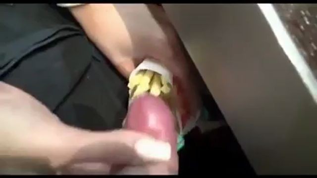 Wife Gives Handjob In McDonalds Result In Fries With Cum Mwtrogolden
