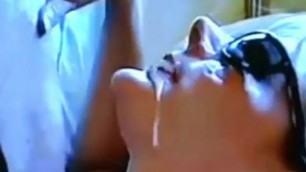 Wife sucking husband In Sunglasses Drowning In Gallons Of Cum