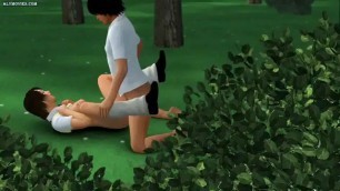 Girl Animated Gets Laid In The Park hentai fetish cumshot
