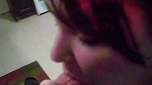 Hubby covers mom face with his sperm puffy pussy lips