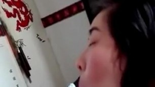 Hot asian Dominica likes to suck cock
