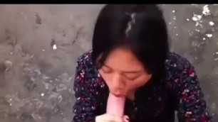 Chinese petite with huge white cock compilation