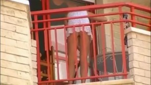 Sexual voyeur balcony homemade video big hanging tits