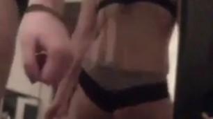 20Yo dances and girls masturbating videos punished with huge brown inflatable dildo