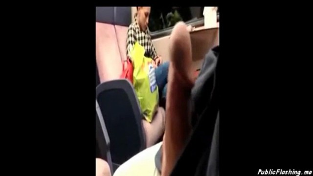 Tricky Dick Flash In Public Train To Slutty Milf Who