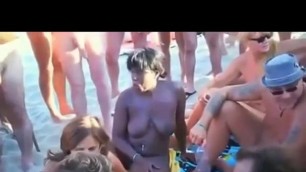 Fuck on a public nudist beach